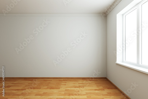 3d rendering the empty room with window © Designpics