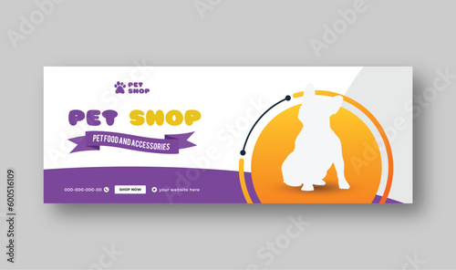 Charming Pet Shop Facebook Cover & Web Banner for Animal Lovers