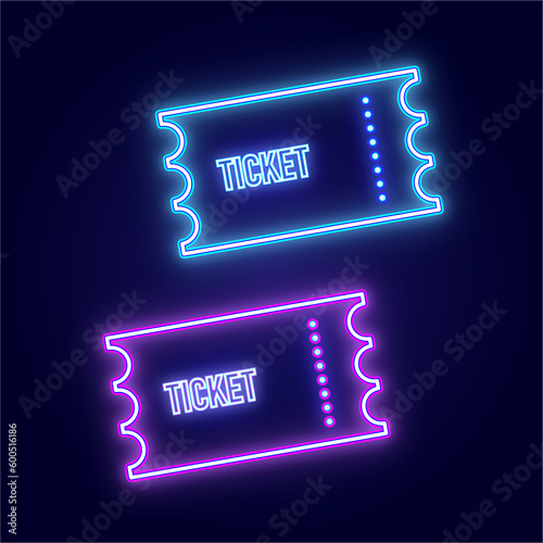 two neon tickets