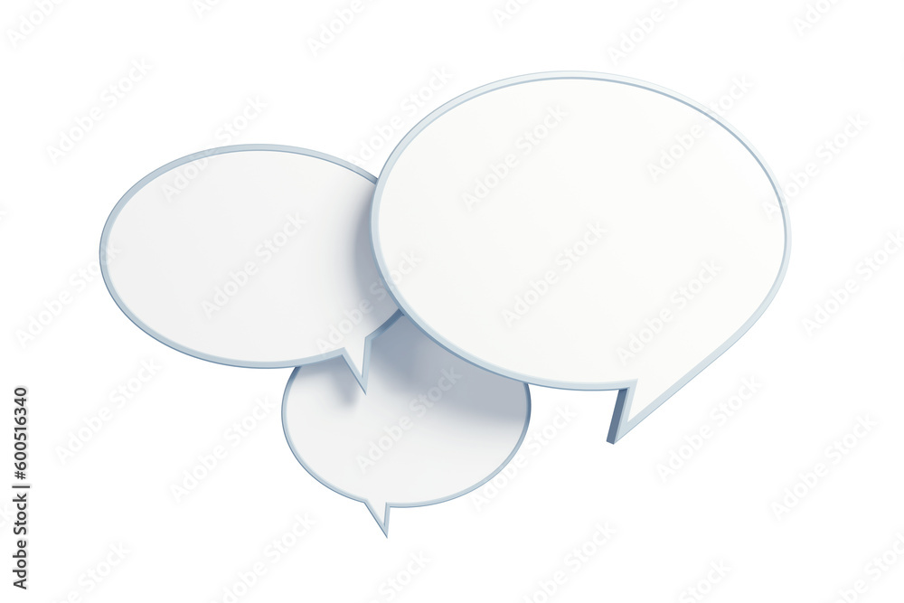bubble talk isolated 3d render