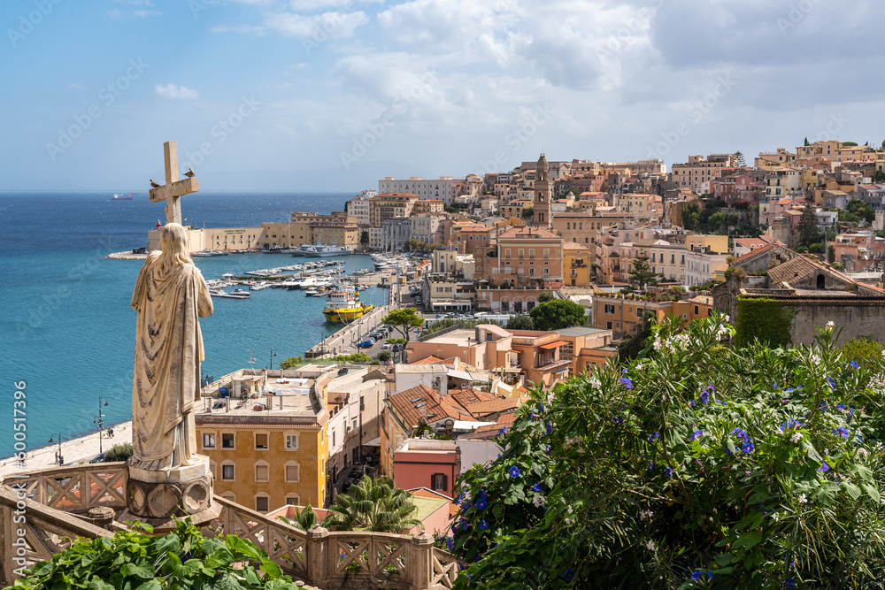 View of Gaeta, an historic town and popular tourist destination on Mediterranean Sea, Lazio region, Italy