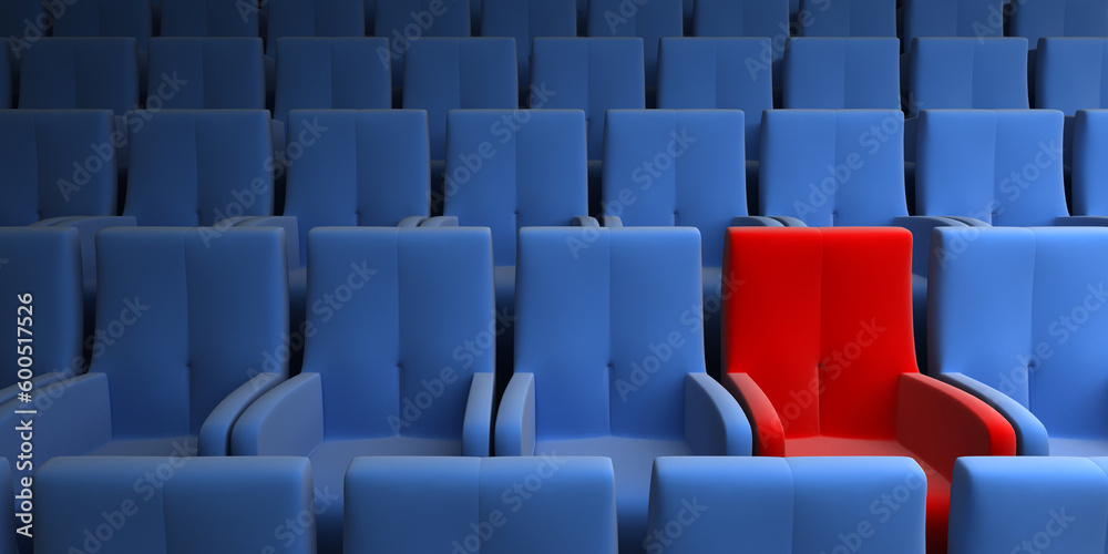 Obraz premium the auditorium with one reserved seat