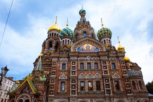 Iglesia del salvador sobre la sangre derramada en Sant Petersburgo, Rusia. photo
