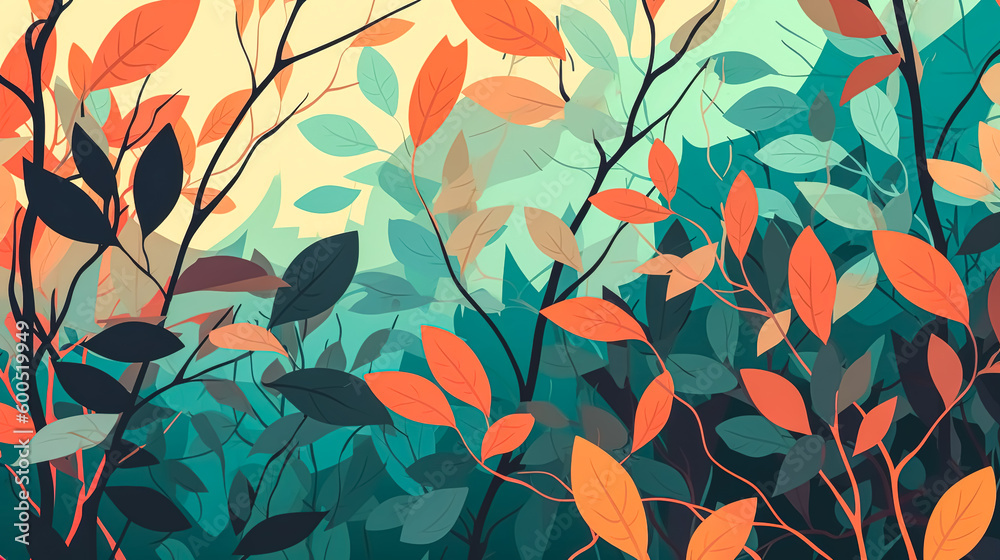 Abstract background with tree branches, generative AI. Abstract background with tree branches, generative AI.