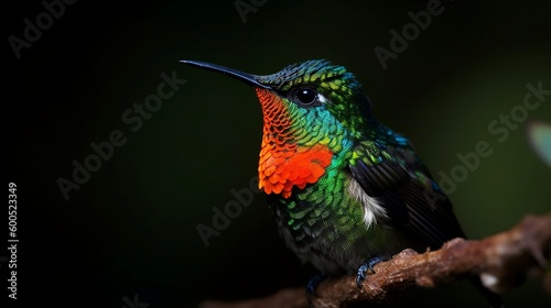 Bright hummingbird. Generative AI