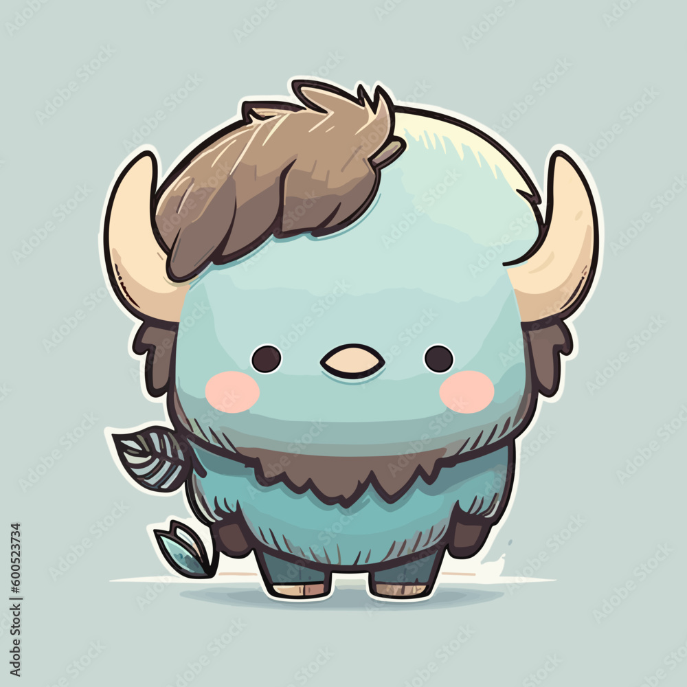 A cartoon bison that is a cartoon character A cartoon bison that is a cartoon character