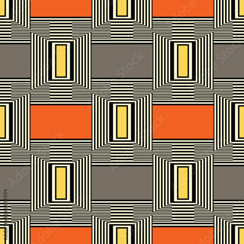 Multicolor Moiré Effect Textured Geometric Pattern