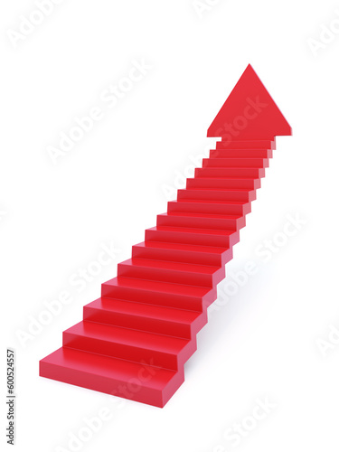 stairs going  upward  isolated 3d render
