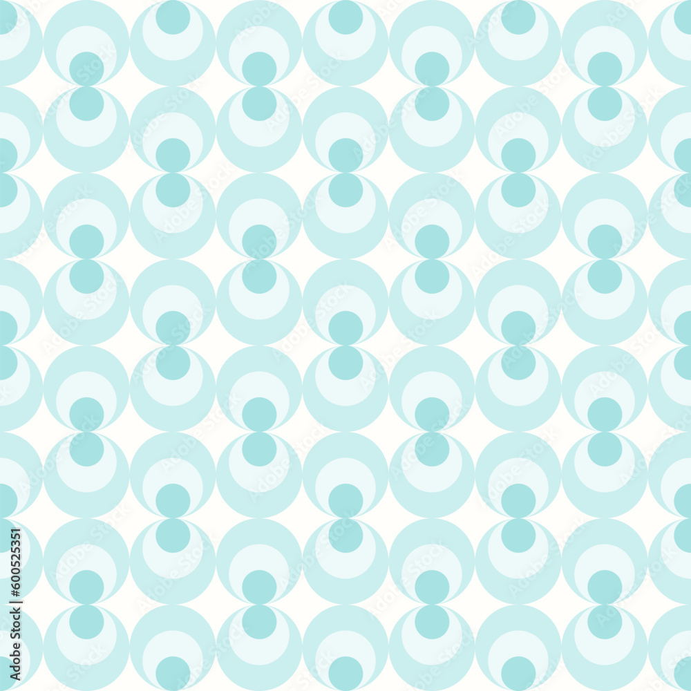 Seamless geometric, modern style pattern of circles. Design for celebration prints, scrapbooking, nursery decor, home decor, paper crafts, invitation design, textile.