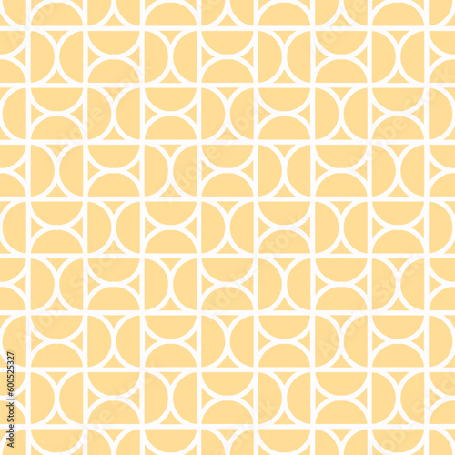 Seamless Mid-century geometric, modern style pattern of simple half-circles. Design for celebration prints, scrapbooking, nursery decor, home decor, paper crafts, invitation design, textile.