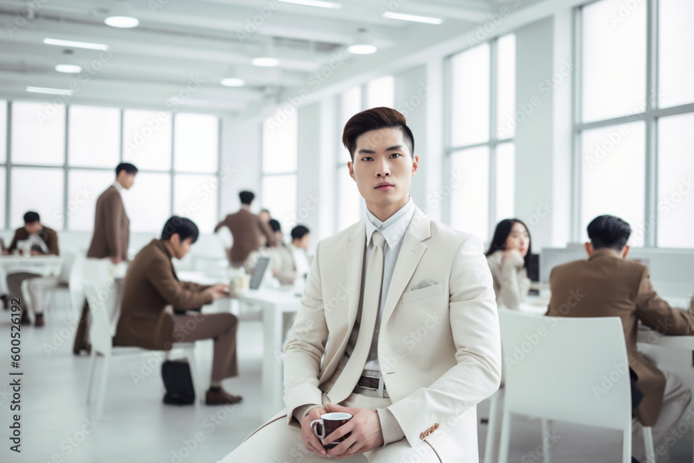 Young asian businessman in a modern white office Young asian businessman in a modern white office