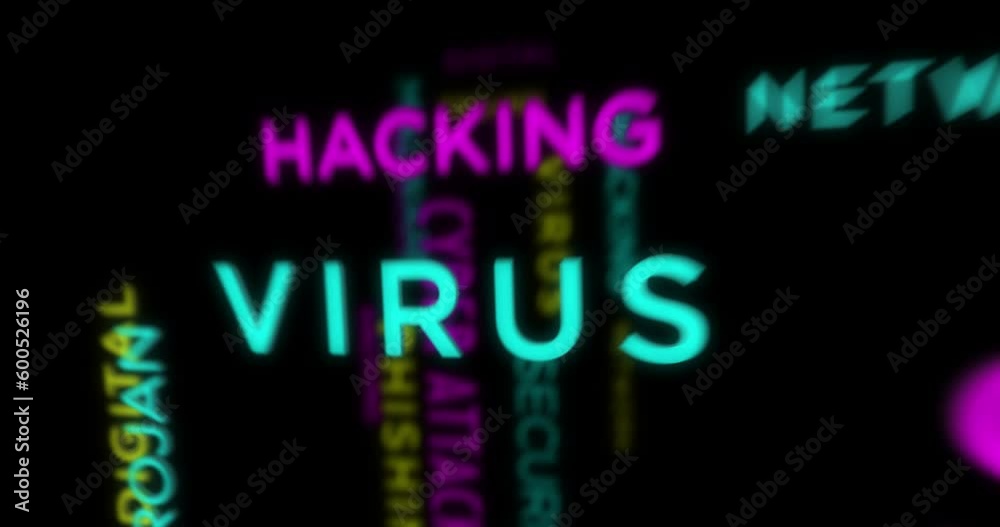 Cyber attack kinetic text abstract concept loop animated. Phishing virus malware hacking and network security word typography seamless looping 3d animation. Cyber attack kinetic text abstract concept loop animated. Phishing virus malware hacking and network security word typography seamless looping 3d animation.