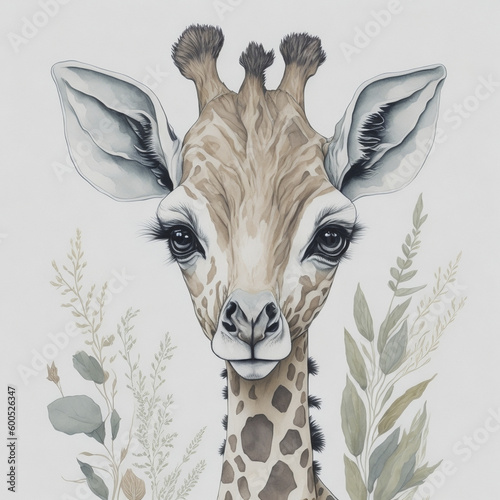 Giraffe ornate wall art