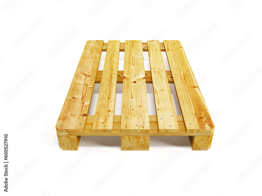wooden pallet, isolated on white