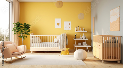 Modern baby room interior. Generative Ai © Putra
