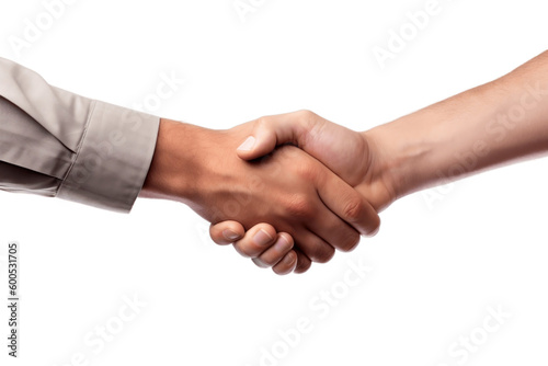 Two People Shaking Hands with Transparent Background photo