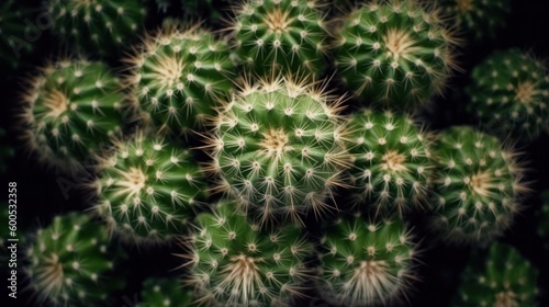 Cactus top down view background © bazusa