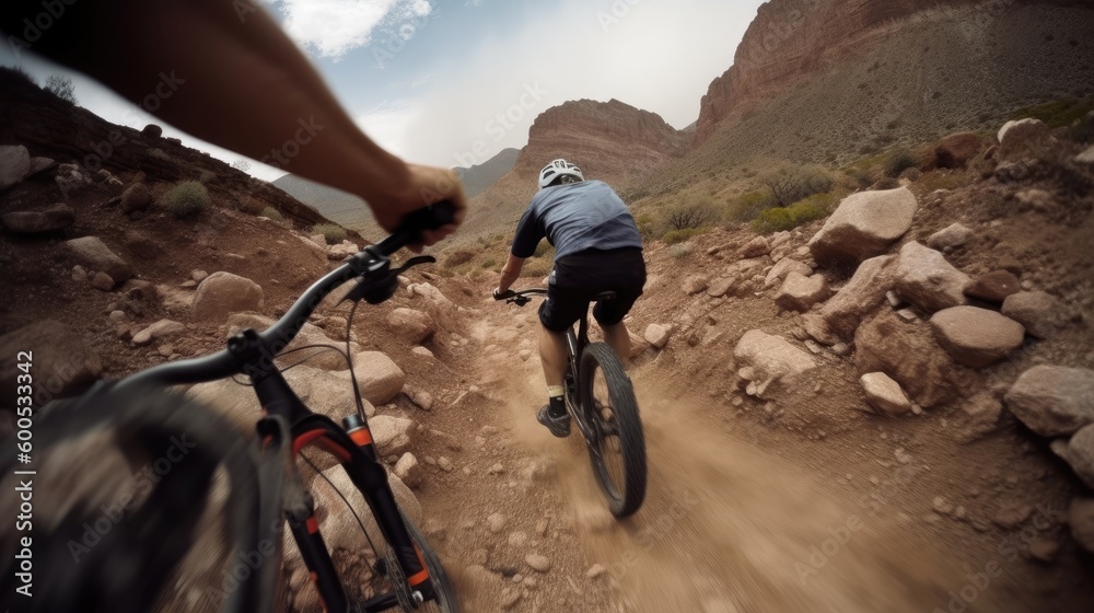 Fototapeta premium mountain bikers