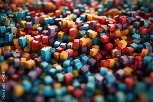 Colorful cube 3d background