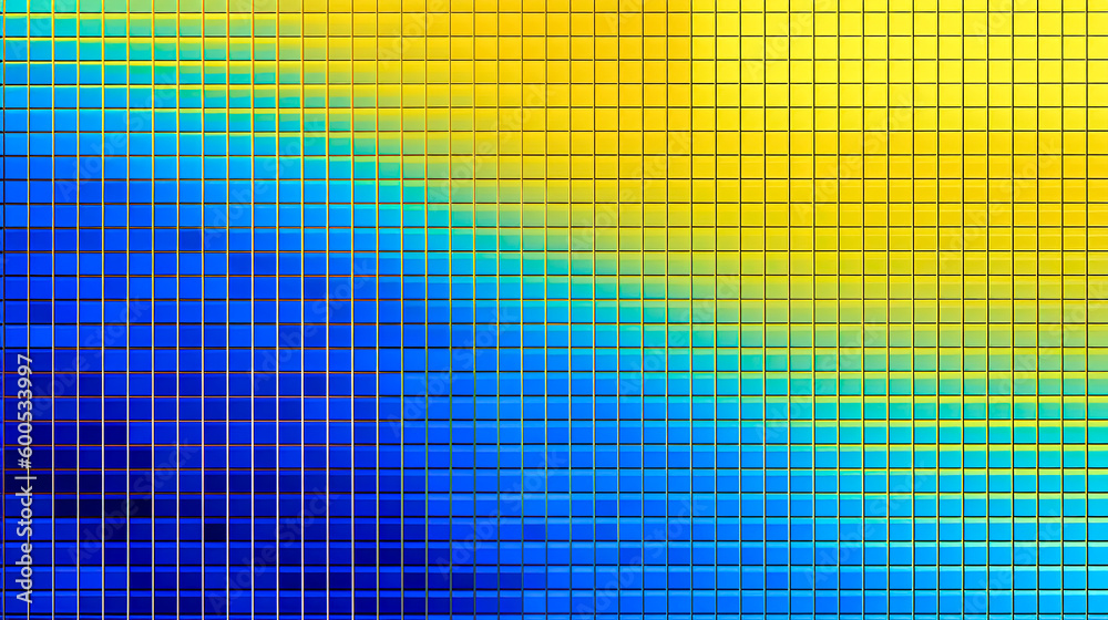 Bright gradient background, blue color turning into yellow, generative AI.