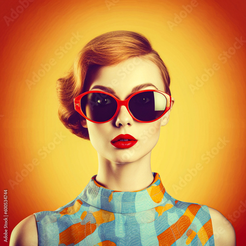 portrait of a girl with sunglasses