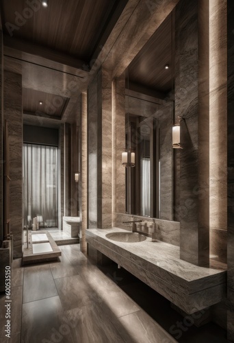 Marble Bathroom Haven with Designer LED Lighting and Modern Elegance.. © aboutmomentsimages