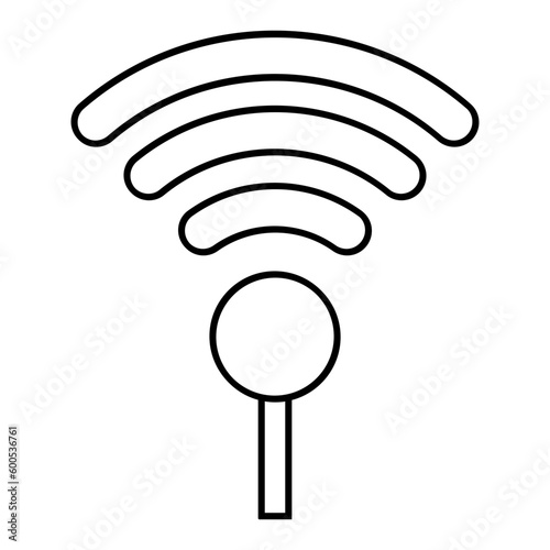 Signal icon vector. Wi Fi illustration sign. Connection symbol or logo.