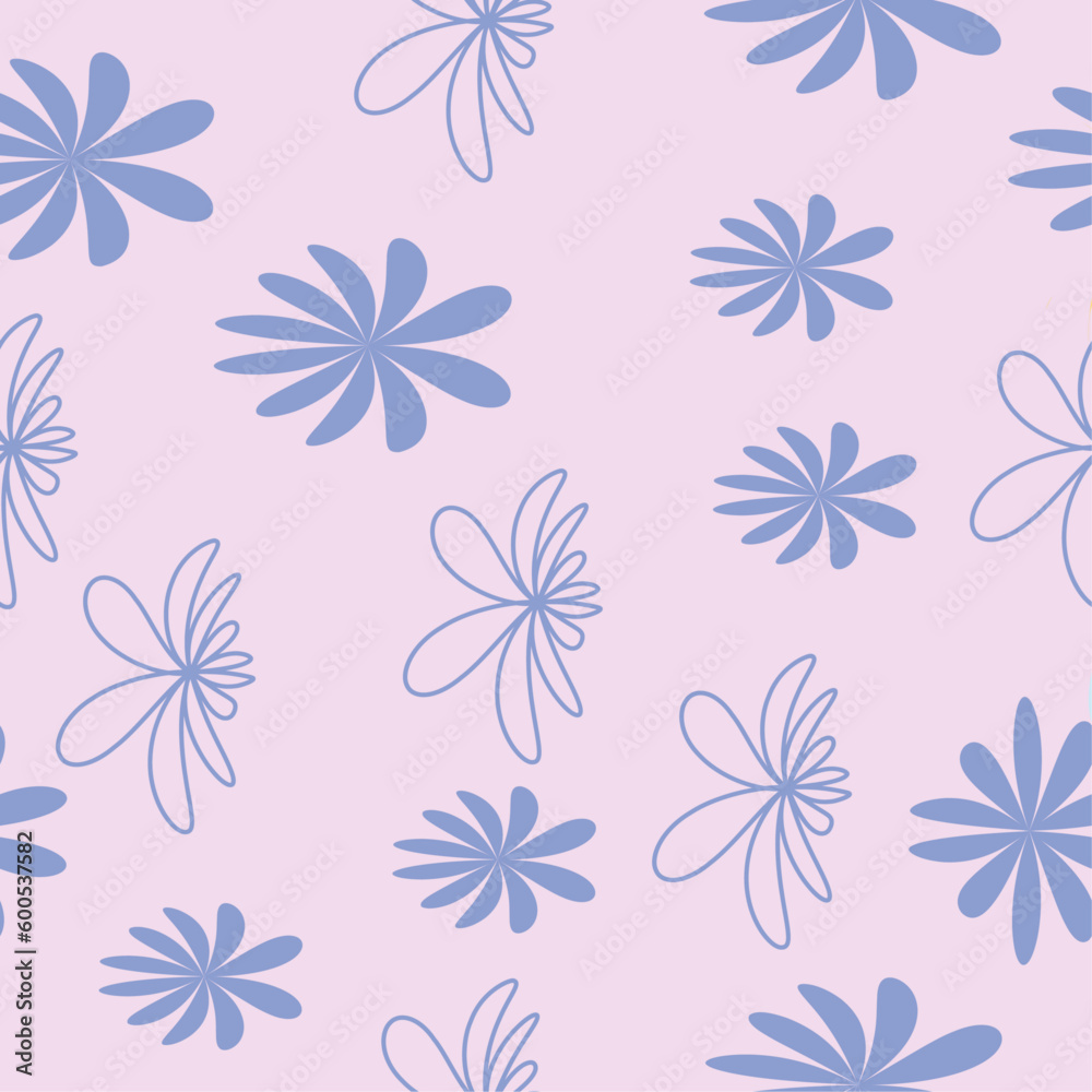 Cute seamless flower pattern. Vector illustration Cute seamless flower pattern. Vector illustration