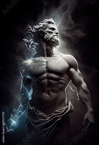 Greek god POSEIDON. Generative AI