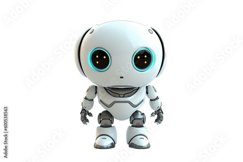 Cute Robot on Transparent Background. AI © Usmanify