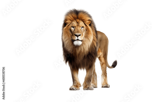 Lion Isolated on Transparent Background. AI