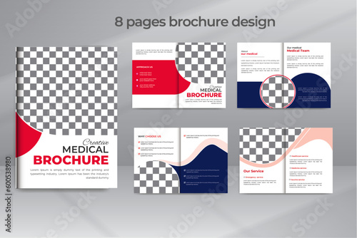 Modern Healthcare Medical Company 8 Pages A4 Size Brochure Design Flyer photo