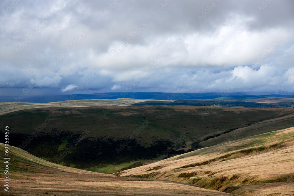 Welsh valleys near Llyn y Fan Fach 