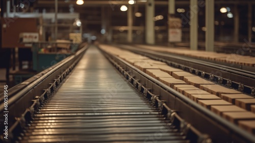 The seamless flow of goods on the conveyor belt. AI generated