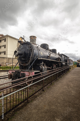 train car at the old railway station in the city of Mariana, State of Minas Gerais, Brazil