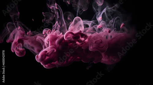 Capturing the Beauty of Shiny Pink Smoke  Glittering Fluids  and Magical Mists  generative AI