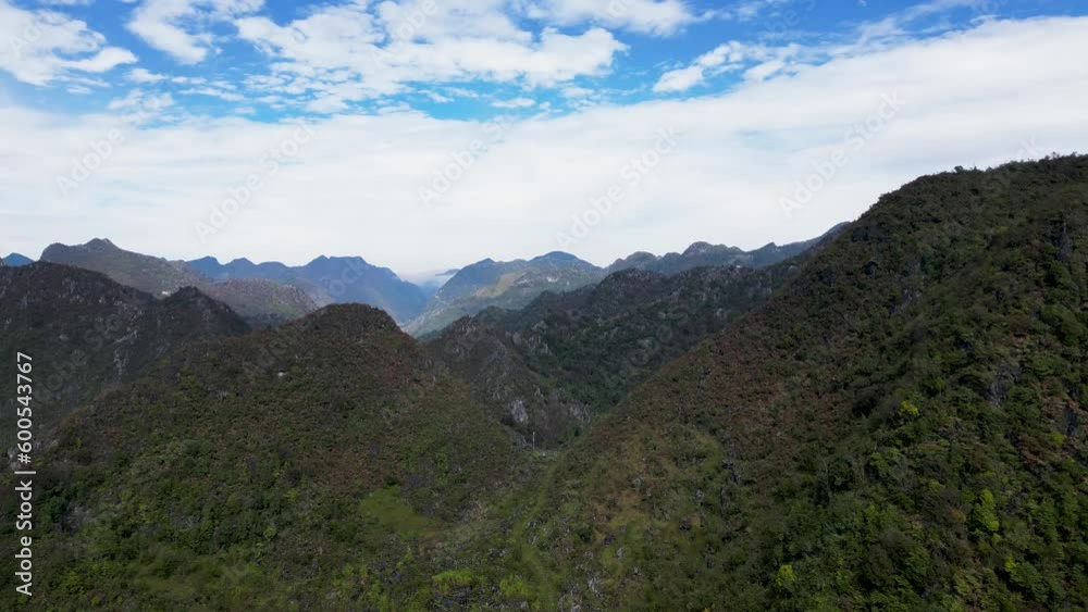 Verdant Majesty: Aerial View of Green Mountains and Hills on the China Border 1 Verdant Majesty: Aerial View of Green Mountains and Hills on the China Border 1