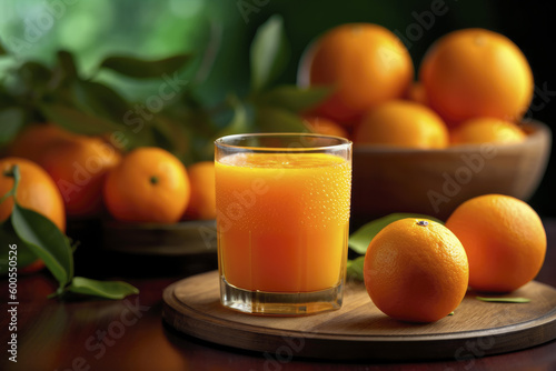 glass of tangerine juice