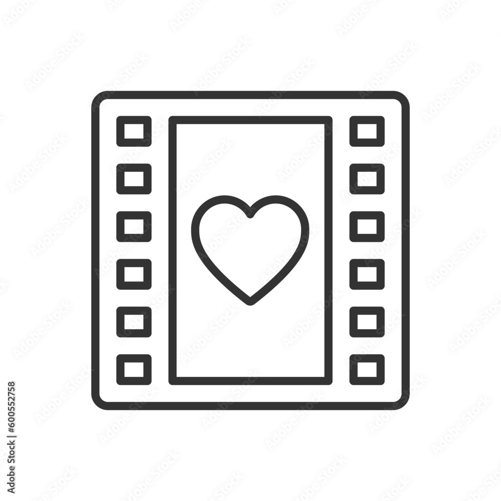 Wedding Video Icon - Love With Film Strip Icon Wedding Video Icon - Love With Film Strip Icon
