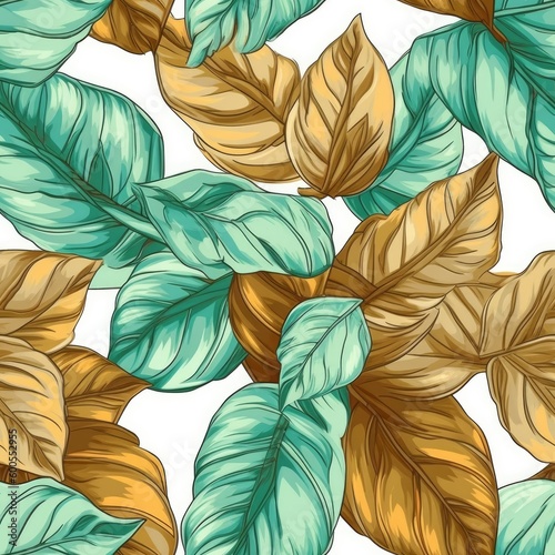 Tree leaves pattern background