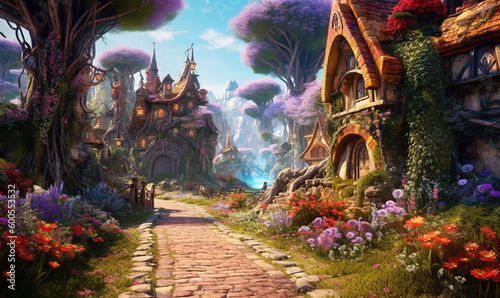 mystisches Dorf in einer magischen Welt © Meadow