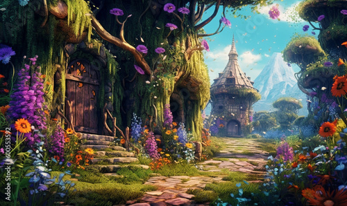 mystisches Dorf in einer magischen Welt © Meadow