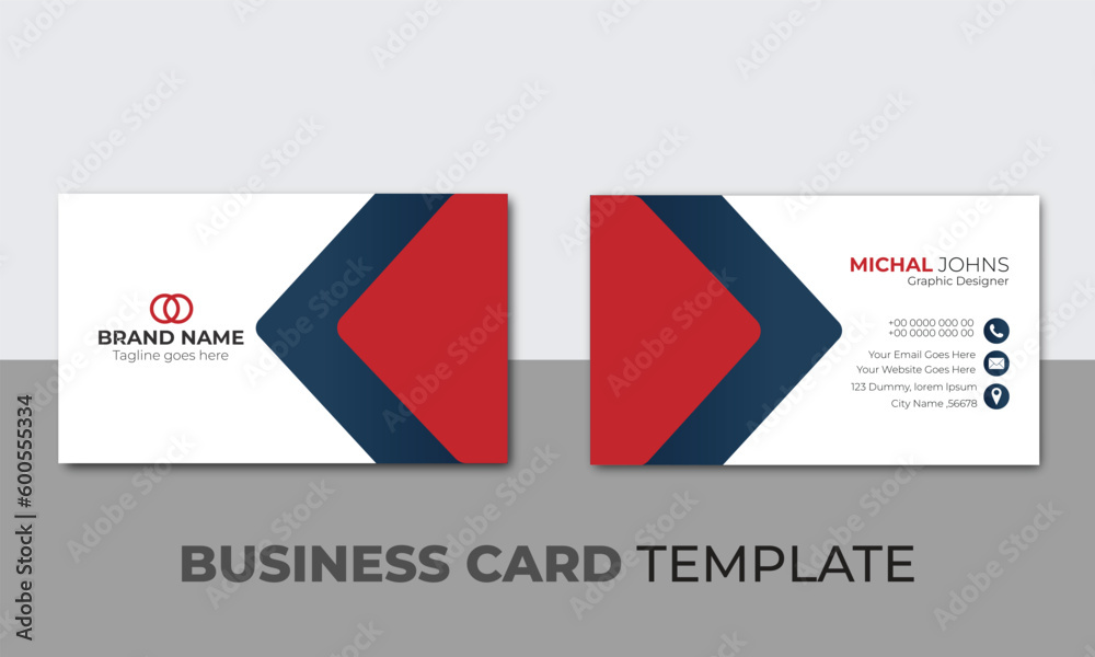 Modern presentation card with company logo. Visiting cards for business and personal use.		

