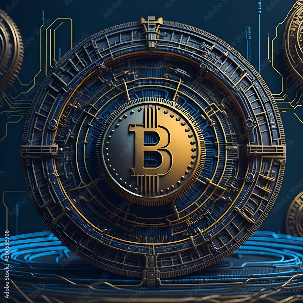 Naklejka premium bitcoin
