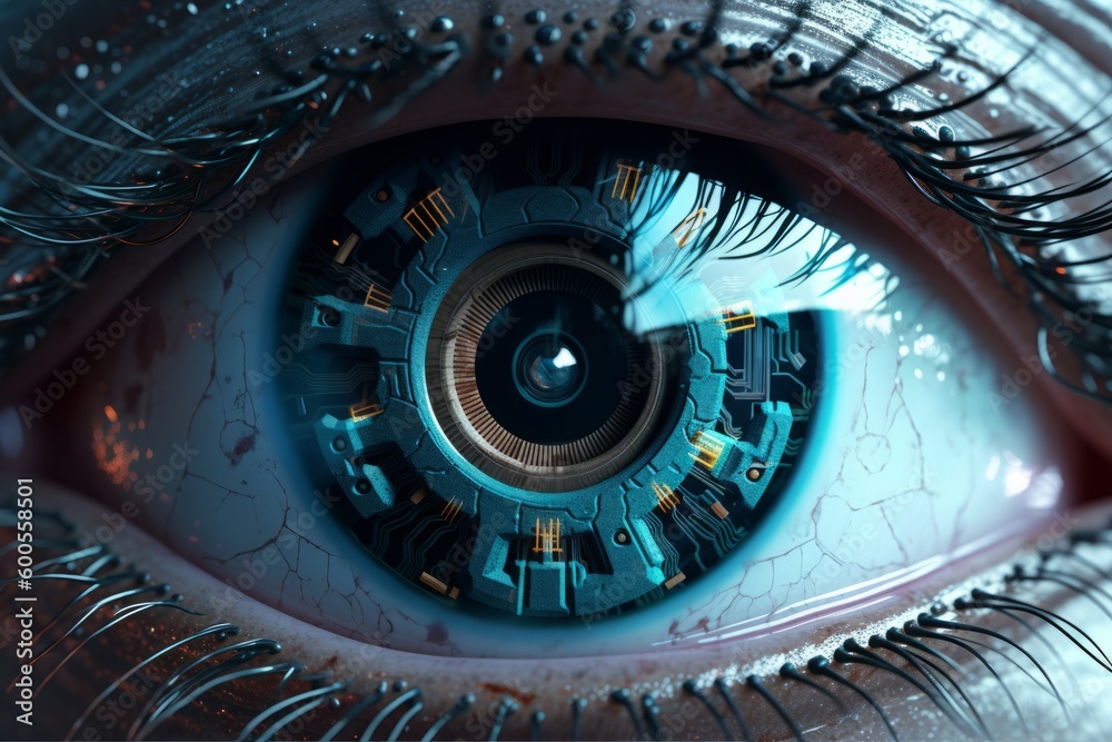 Exploring the Cybernetic Inner Eye through Macro Illustration, Generative AI