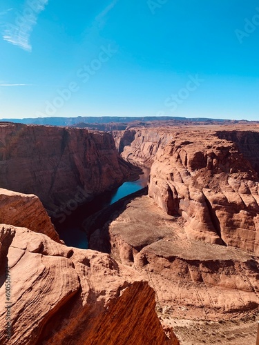 Scenic Horseshoe Bend canyon overlooking Colorado River in Arizona  USA  america  