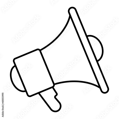 Megaphone Thin Line Icon