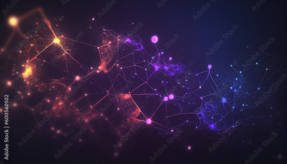Abstract gradient constellation background for creative design projects, Generative AI Abstract gradient constellation background for creative design projects, Generative AI