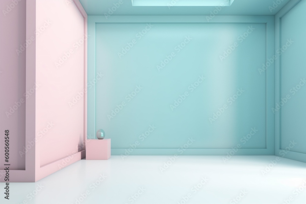 Fototapeta premium clean interior floor light minimal modern mockup room background wall product indoor. Generative AI.