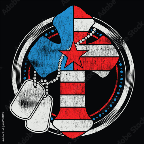 Jesus Christ veteran day vector